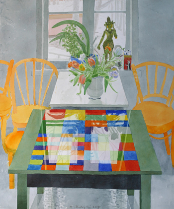 Marjatta Hanhijoki Ruutupöytäliina 2009